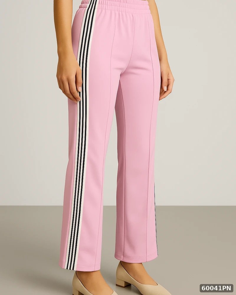 Pantalon Deportivo Elegante Blanco con Franjas Laterales para Mujer - Image 13
