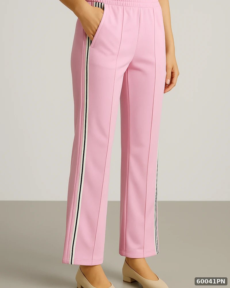 Pantalon Deportivo Elegante Blanco con Franjas Laterales para Mujer - Image 12