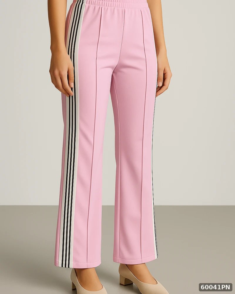 Pantalon Deportivo Elegante Blanco con Franjas Laterales para Mujer - Image 10