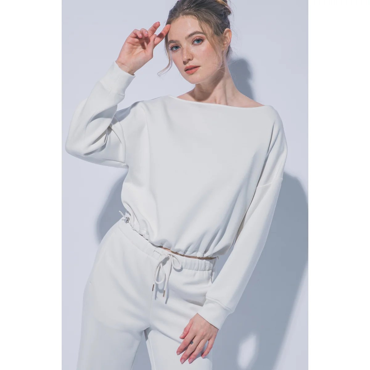 Sudadera Oversize Blanca con Cordón Ajustable para Mujer - Image 51