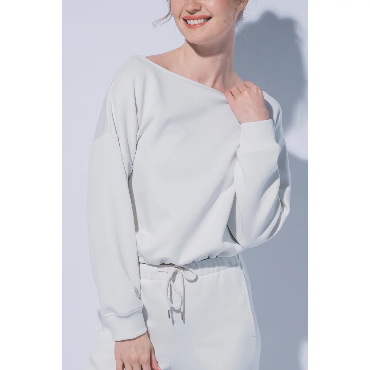 Sudadera Oversize Blanca con Cordón Ajustable para Mujer - Image 53
