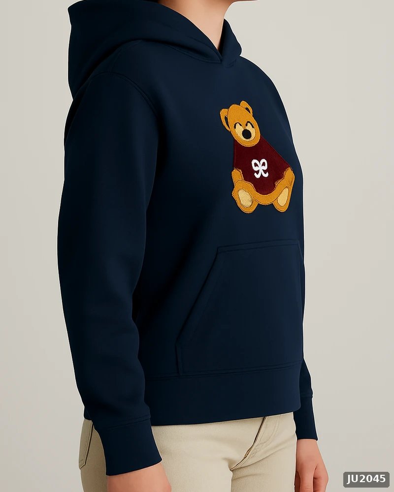 Hoodie Oversize con Bordado de Osito para Mujer Estilo Casual - Image 37