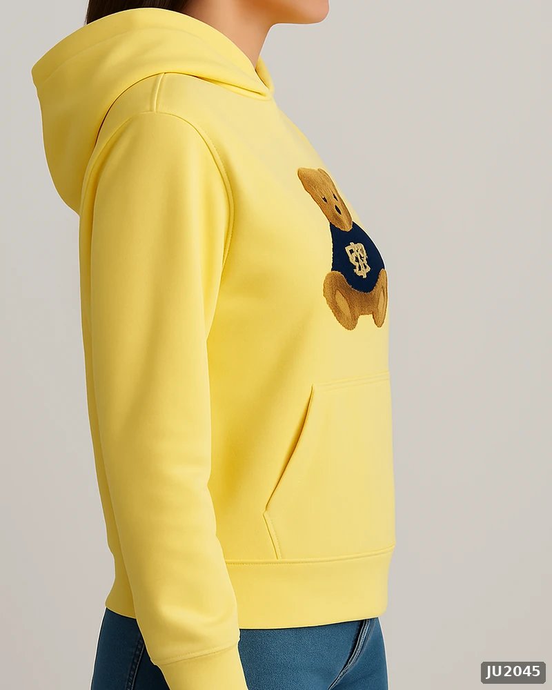 Hoodie Oversize con Bordado de Osito para Mujer Estilo Casual - Image 11