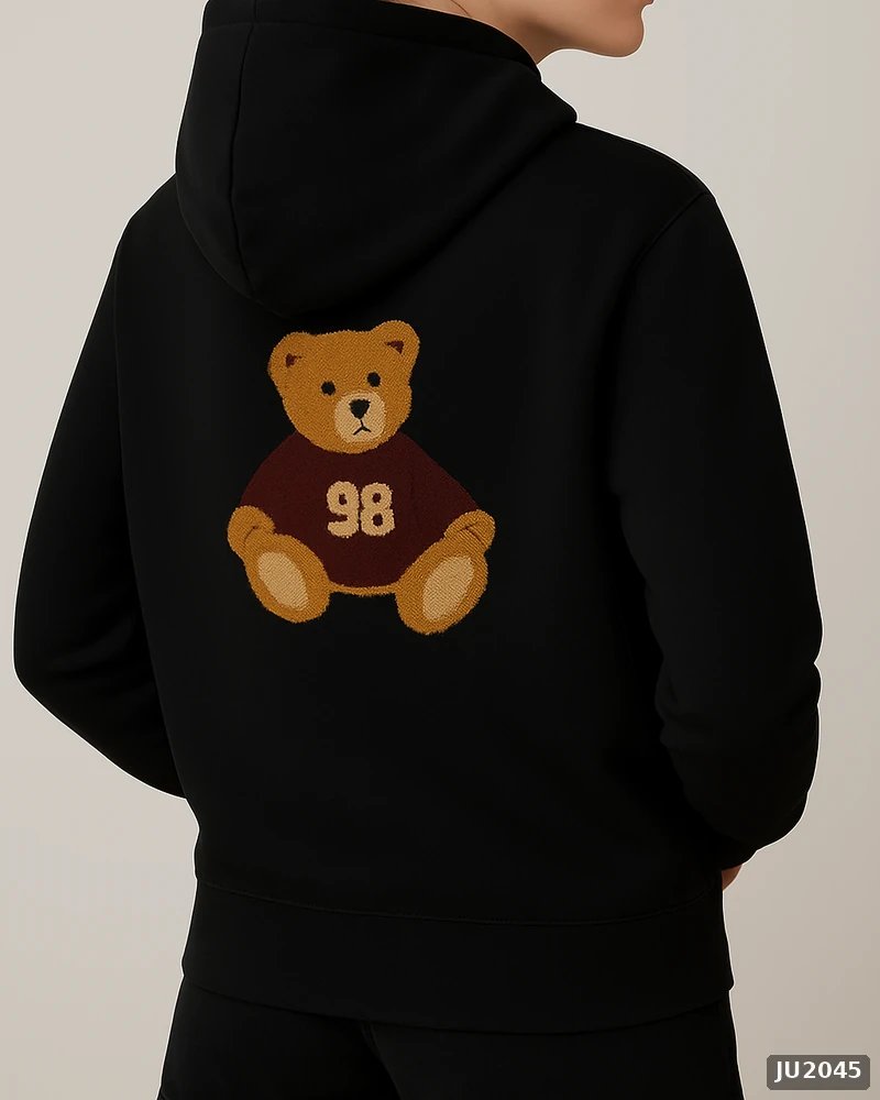 Hoodie Oversize con Bordado de Osito para Mujer Estilo Casual - Image 23