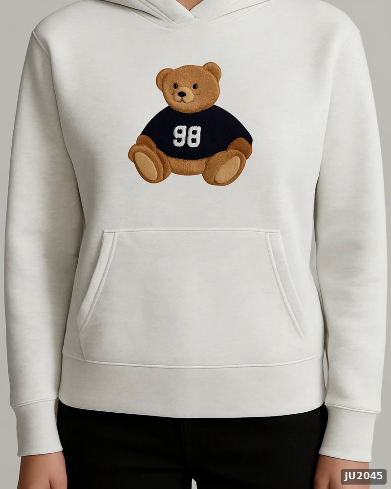 Hoodie Oversize con Bordado de Osito para Mujer Estilo Casual - Image 33