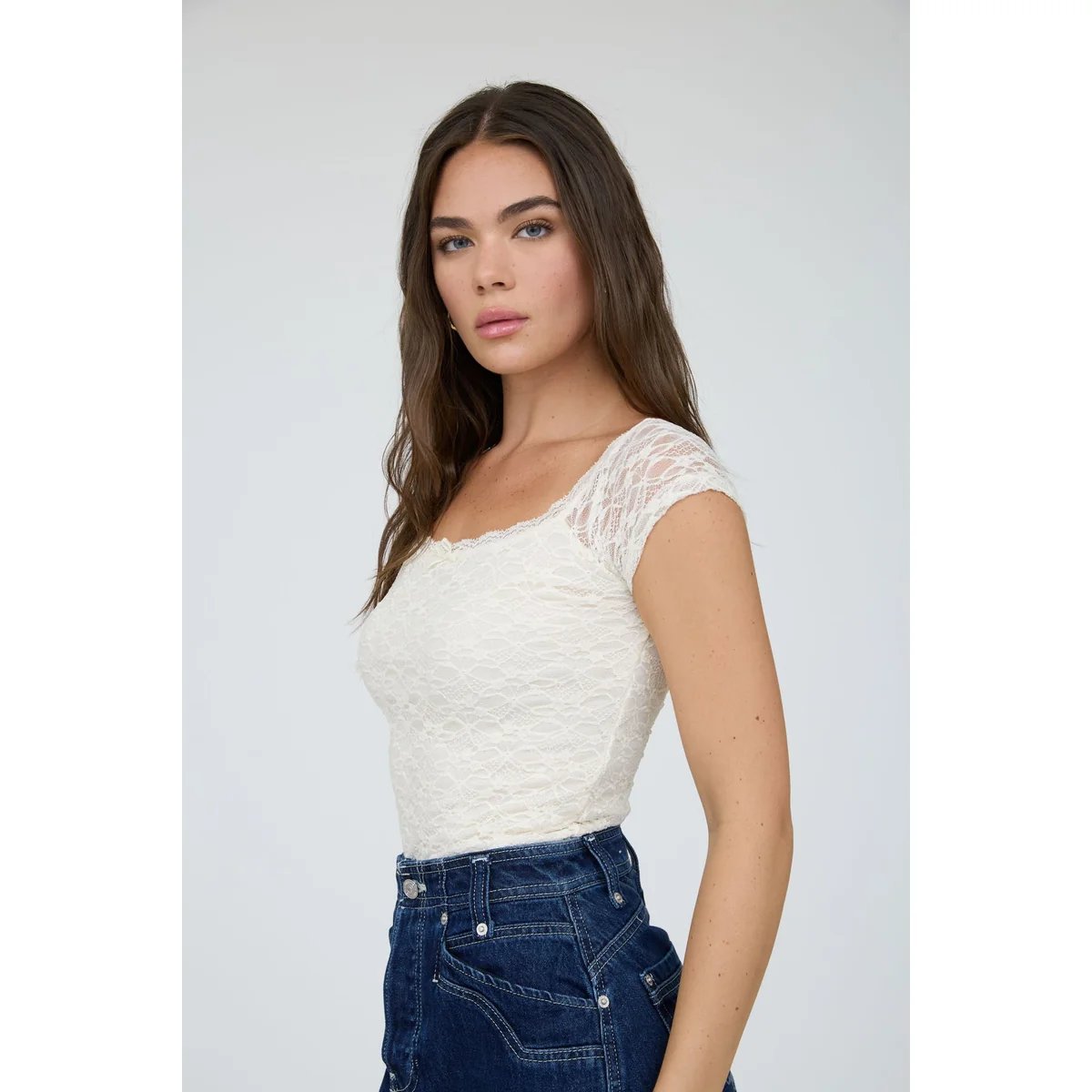 Blusa Off Shoulder de Encaje Romántica y Elegante para Mujer - Image 4