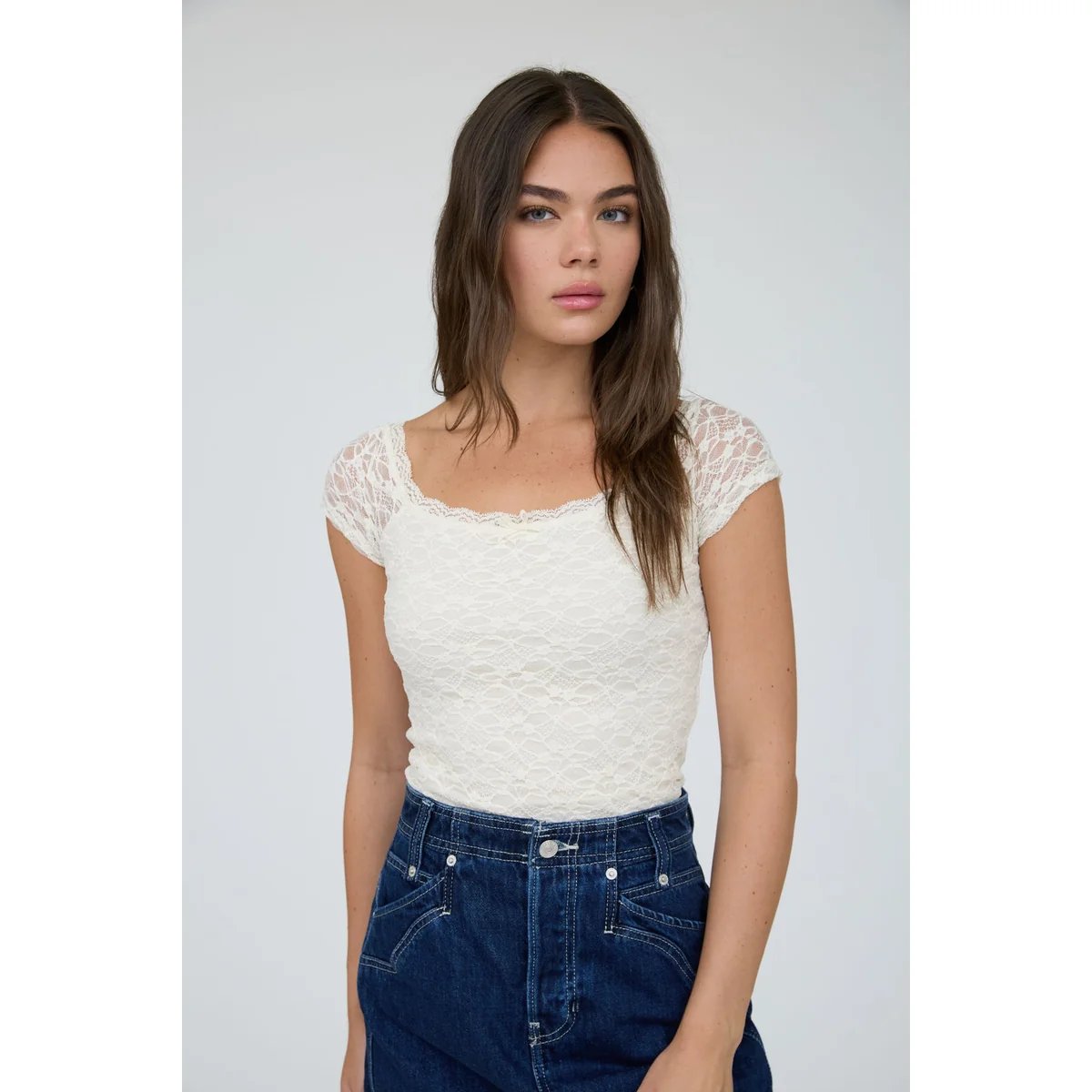 Blusa Off Shoulder de Encaje Romántica y Elegante para Mujer - Image 5