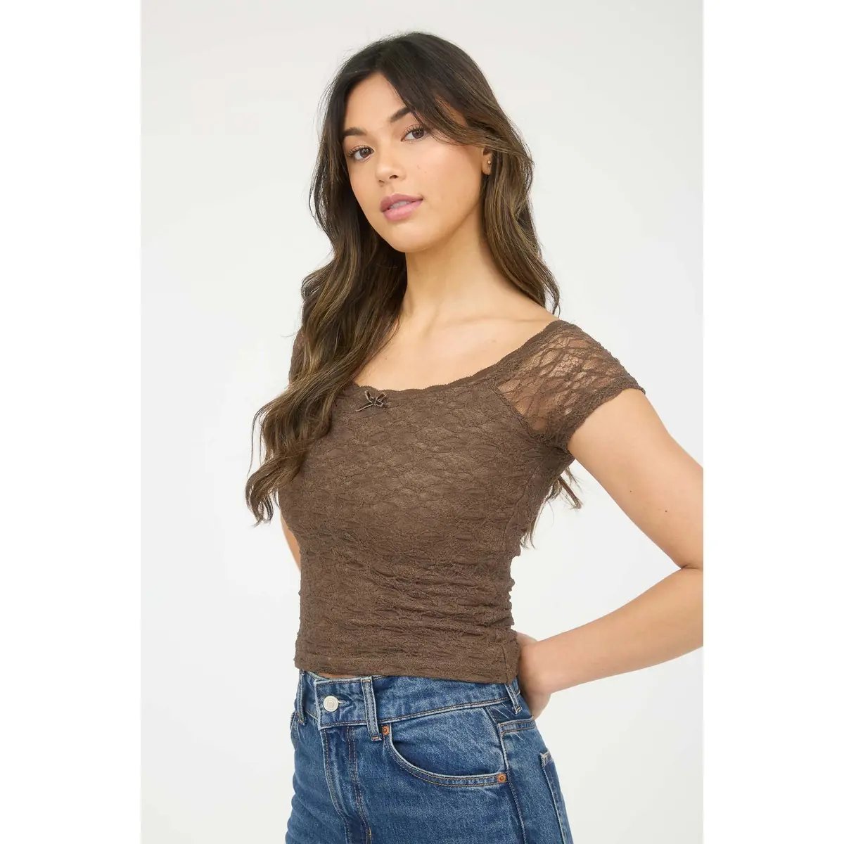 Blusa Off Shoulder de Encaje Romántica y Elegante para Mujer - Image 19