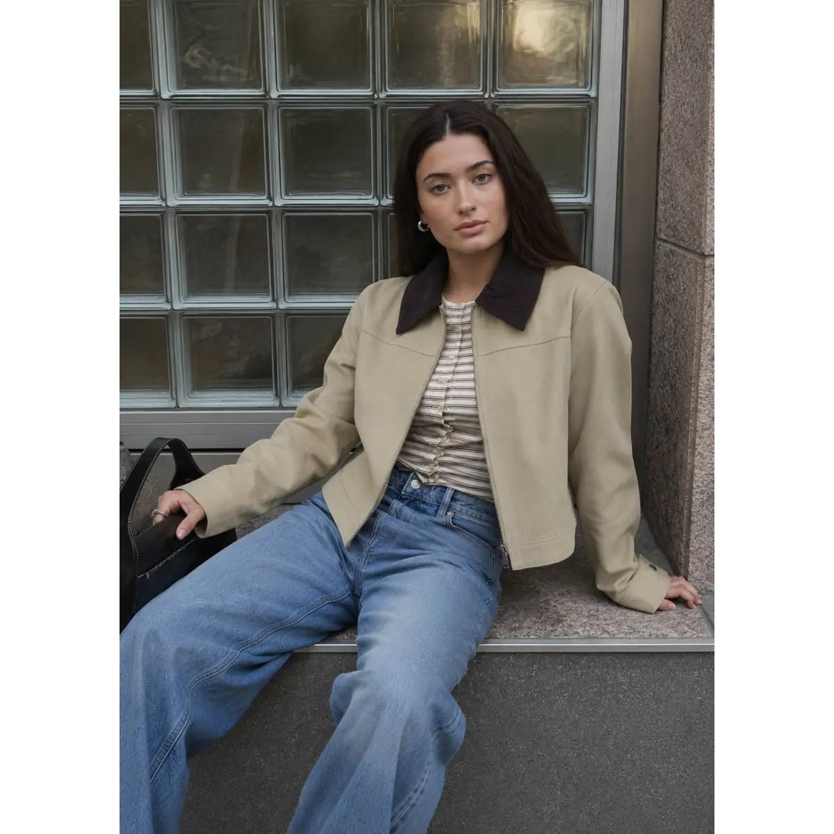 Blusa Listrada con Botones Estilo Casual Chic para Mujer - Image 6