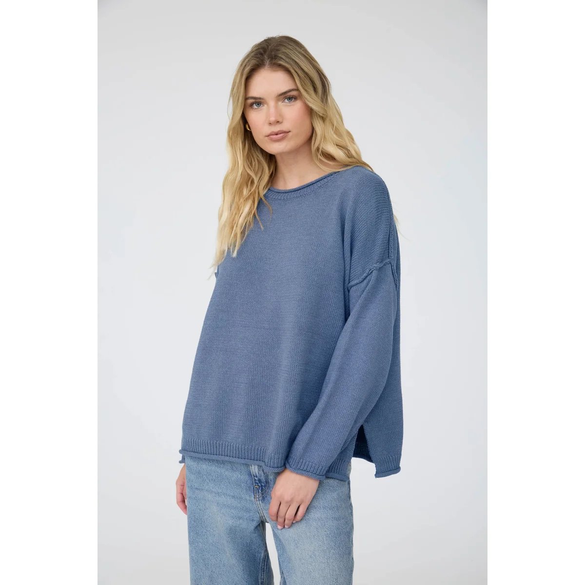 Suéter Oversize de Punto Acanalado Color Chocolate para Mujer - Image 12