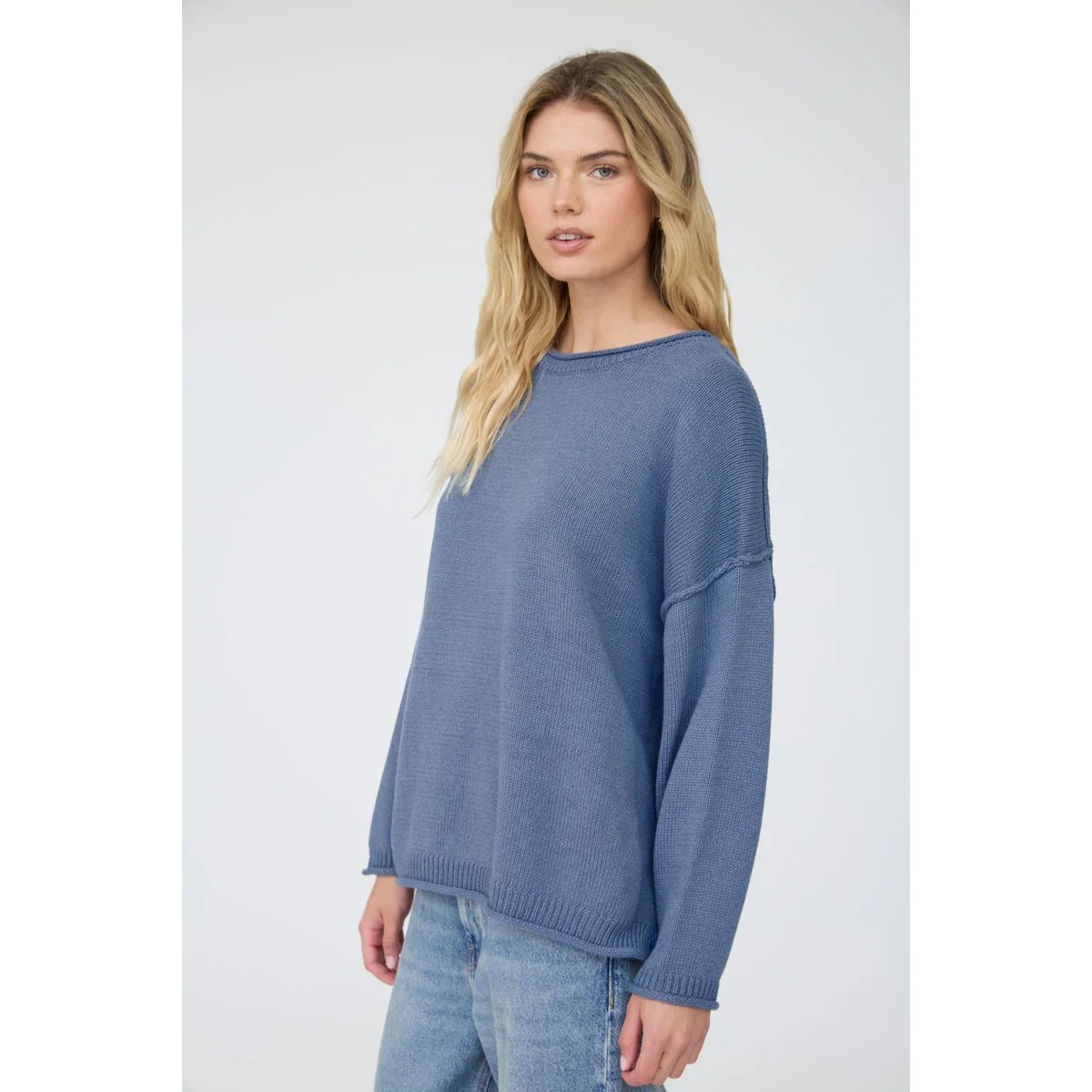Suéter Oversize de Punto Acanalado Color Chocolate para Mujer - Image 14
