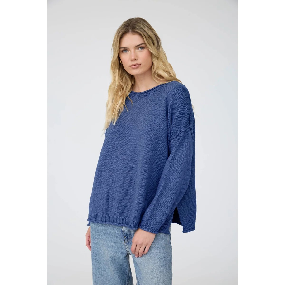 Suéter Oversize de Punto Acanalado Color Chocolate para Mujer - Image 20