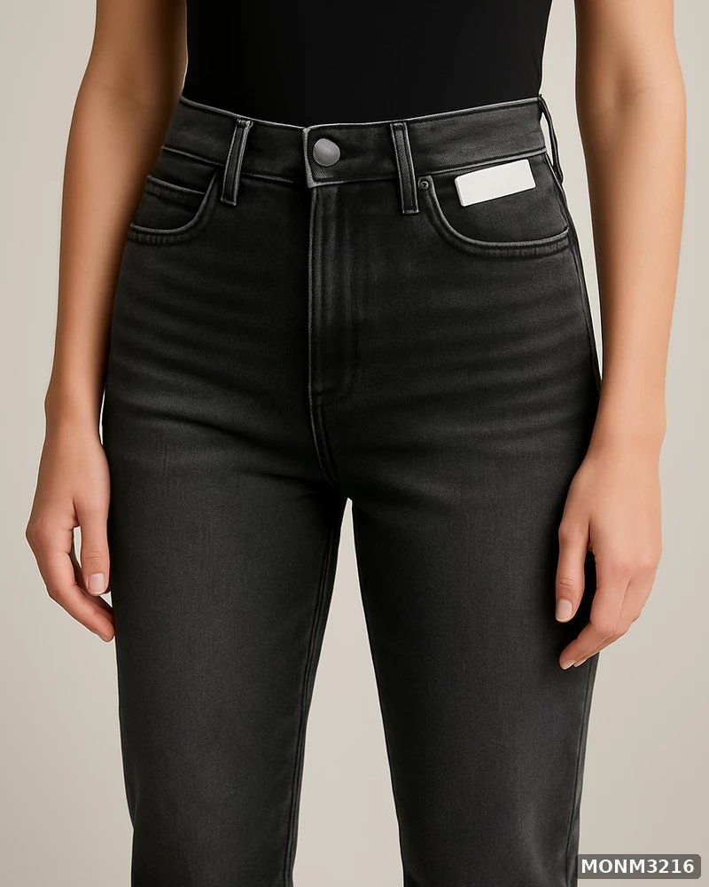 Jeans Mom Fit Lavado Oscuro de Tiro Alto para Mujer - vista 6