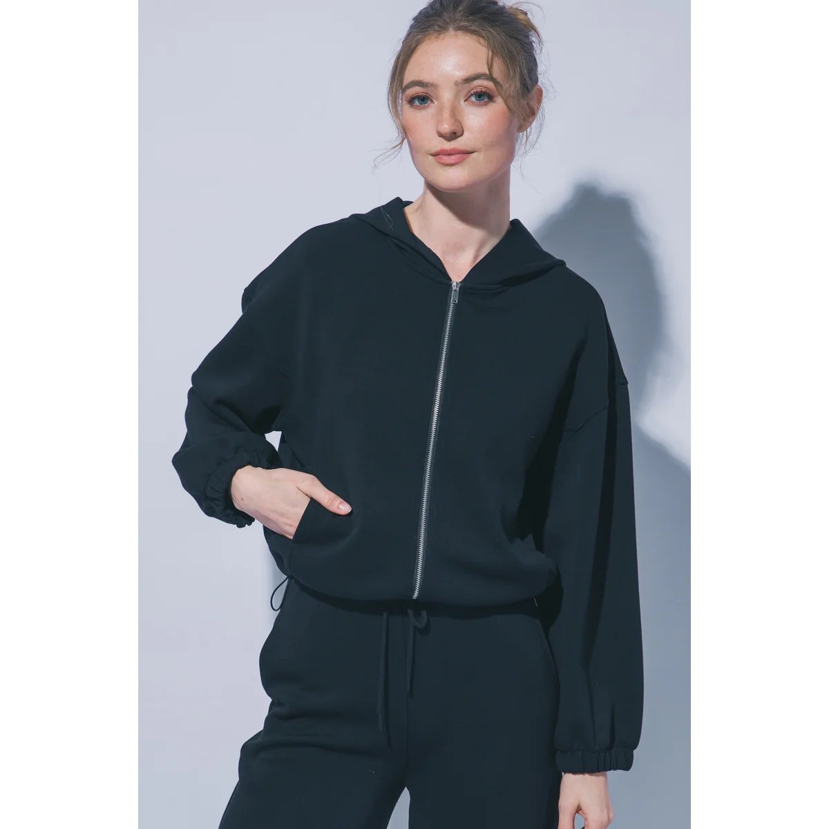 Sudadera Casual Oversize con Cordón Ajustable en la Cintura para Mujer - vista 3