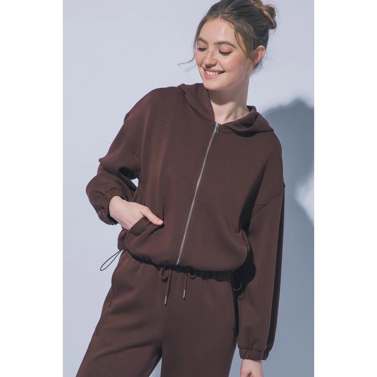 Sudadera Casual Oversize con Cordón Ajustable en la Cintura para Mujer - vista 12