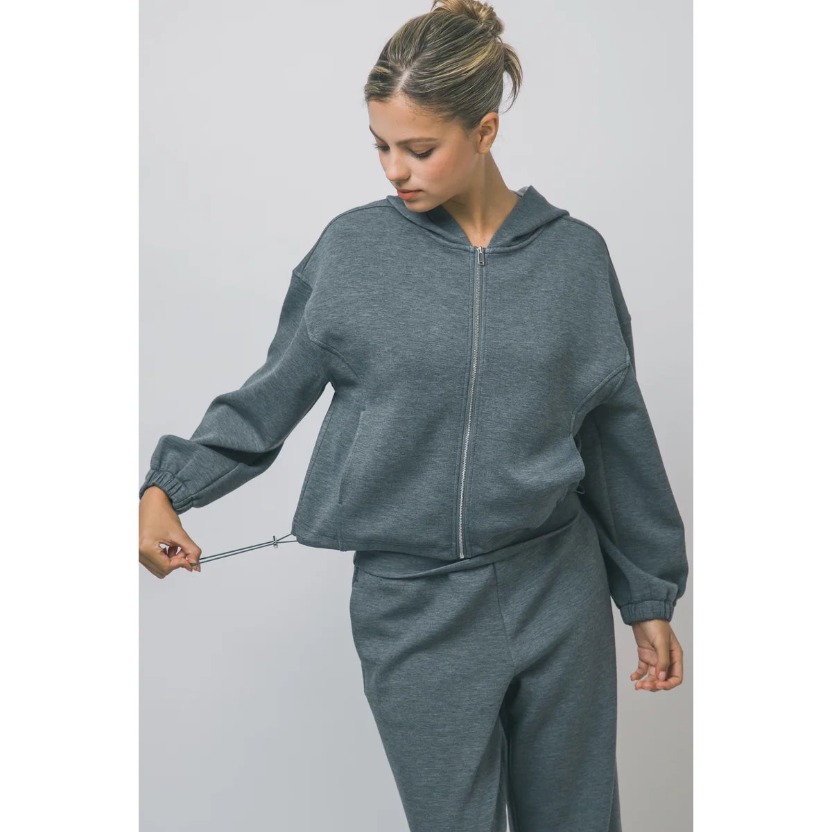 Sudadera Casual Oversize con Cordón Ajustable en la Cintura para Mujer - vista 29