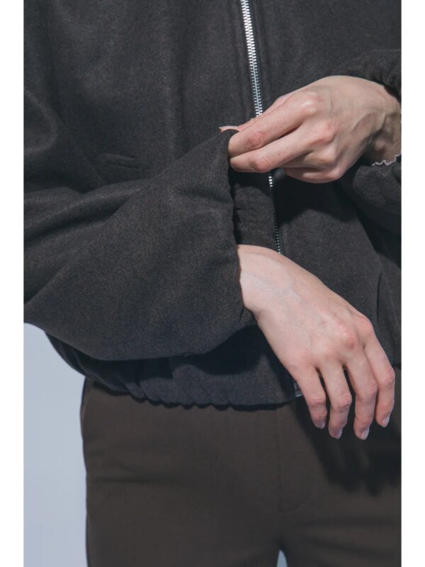 Chamarra Bomber de Tela Suave con Cierre para Mujer Estilo Casual