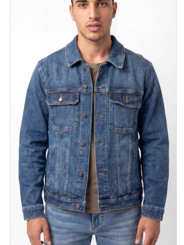 Chamarra de Mezclilla Azul Estilo Clásico para Hombre