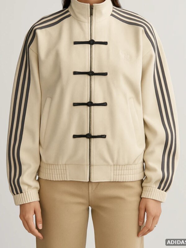 Chamarra Adidas Originals Estilo Oriental con Broches Chinos para Mujer